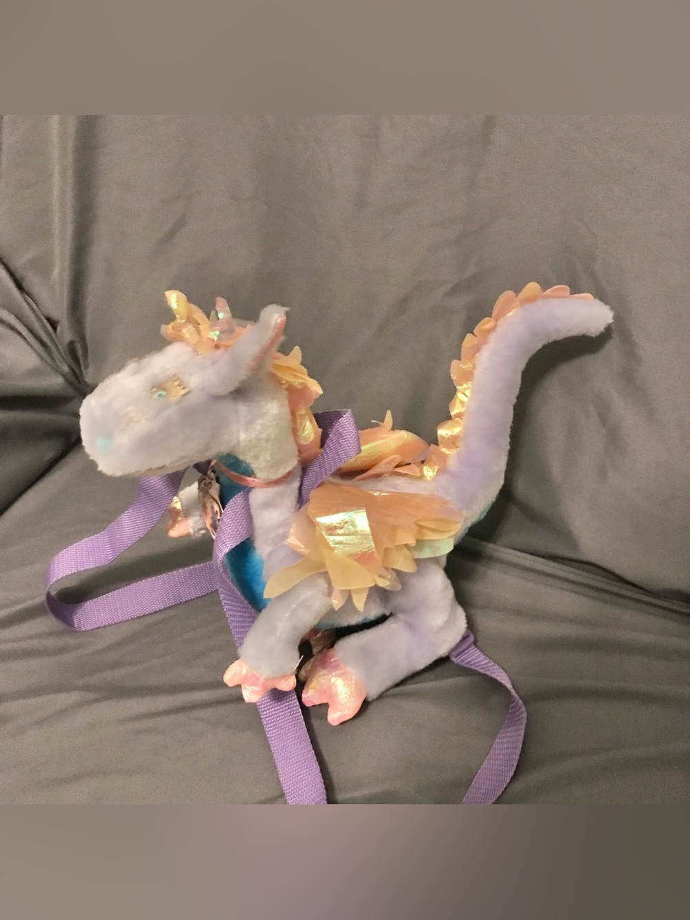 Vintage Barbie as Rapunzel Penelope The Dragon Plush Backpack 2002